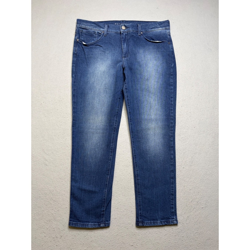 Mott‎ & Bow Boyfriend Jeans Womens 31 Blue Laight Medium Wash Stretch Denim Q17